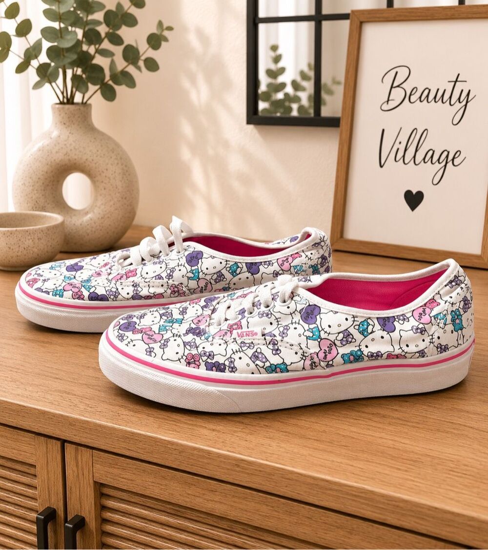 Vans x Hello Kitty Authentic Lo Pro Unisex Canvas All Over Print "Candy Hearts"